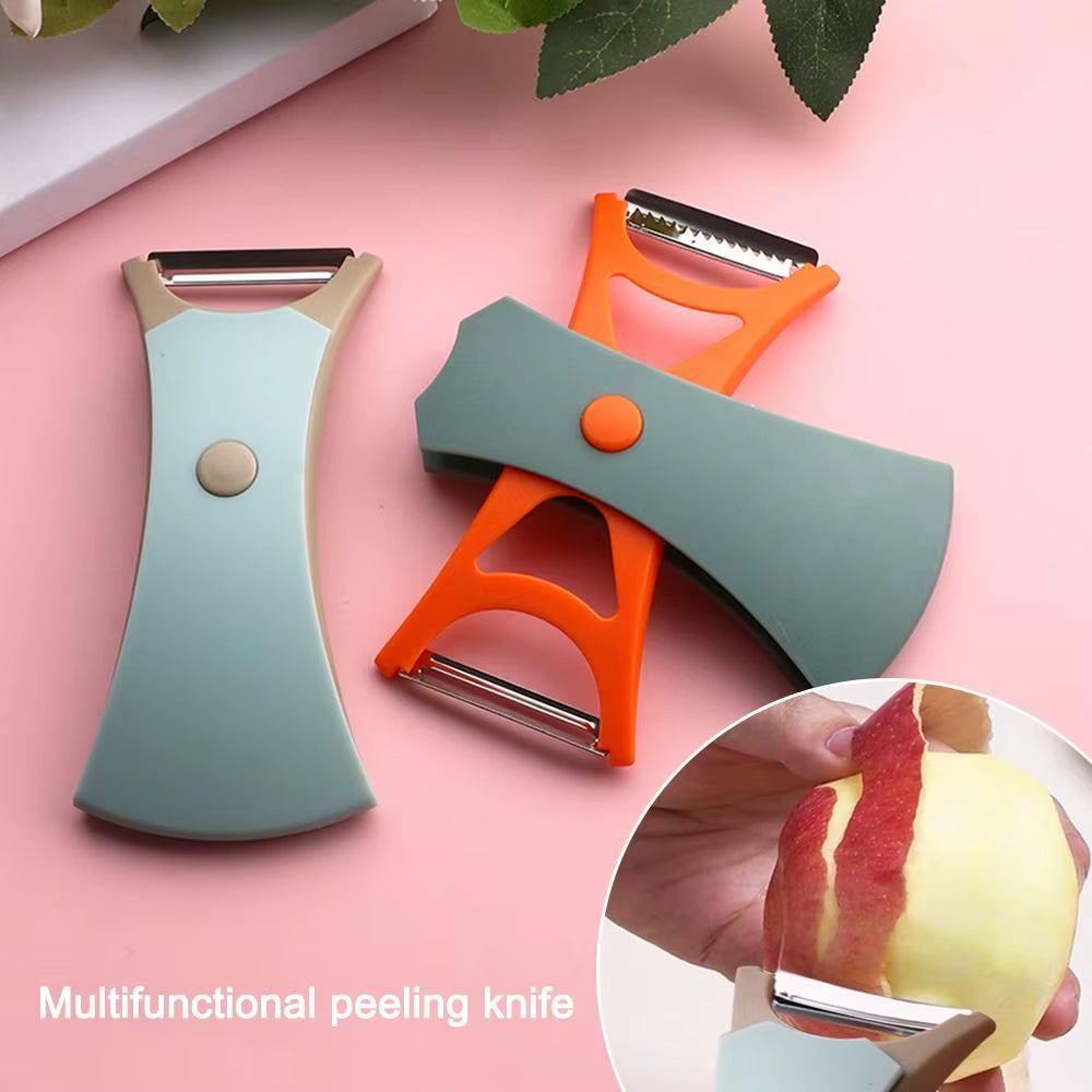 SharpSlice™ 2-in-1 Stainless Steel Peeler & Slicer – Dual-Action Tool for Effortless Prep